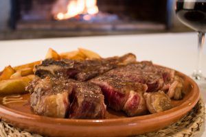 Chuletón de buey a la brasa